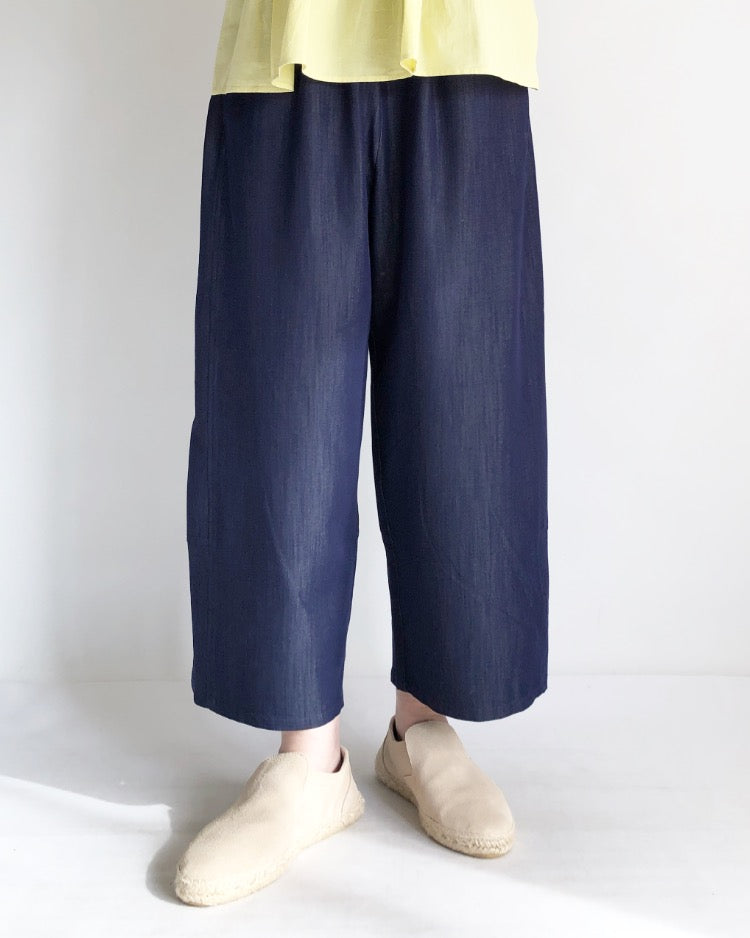 CHAMBRAY DESIGN PANTS 'MICK'　in One Wash