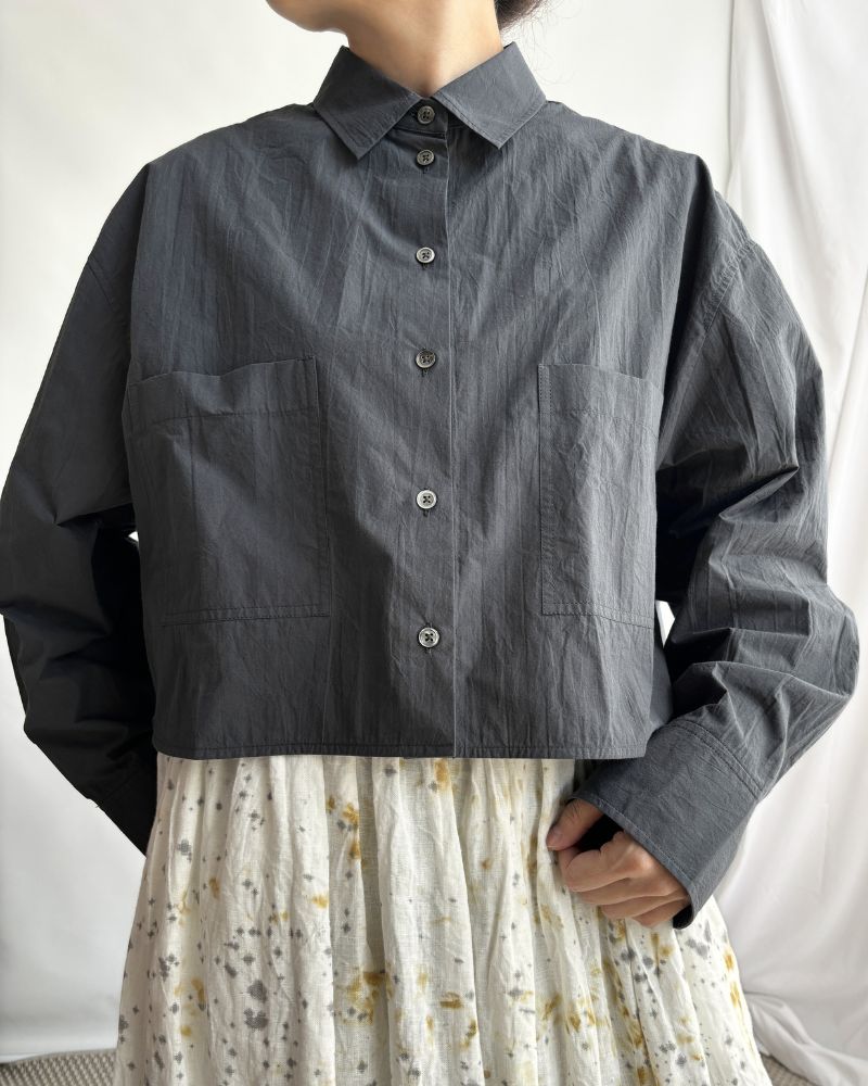 Cropped Shirt in DarkGray