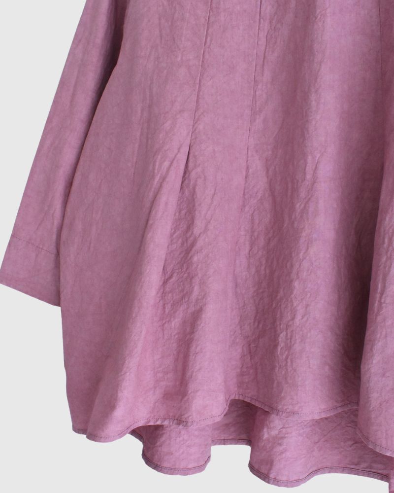 Tucked Blouse in Plum
