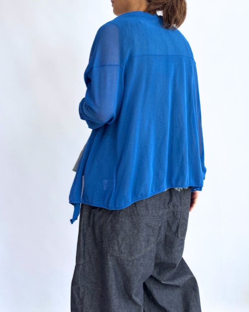 Modal knit cache-coeur in Blue
