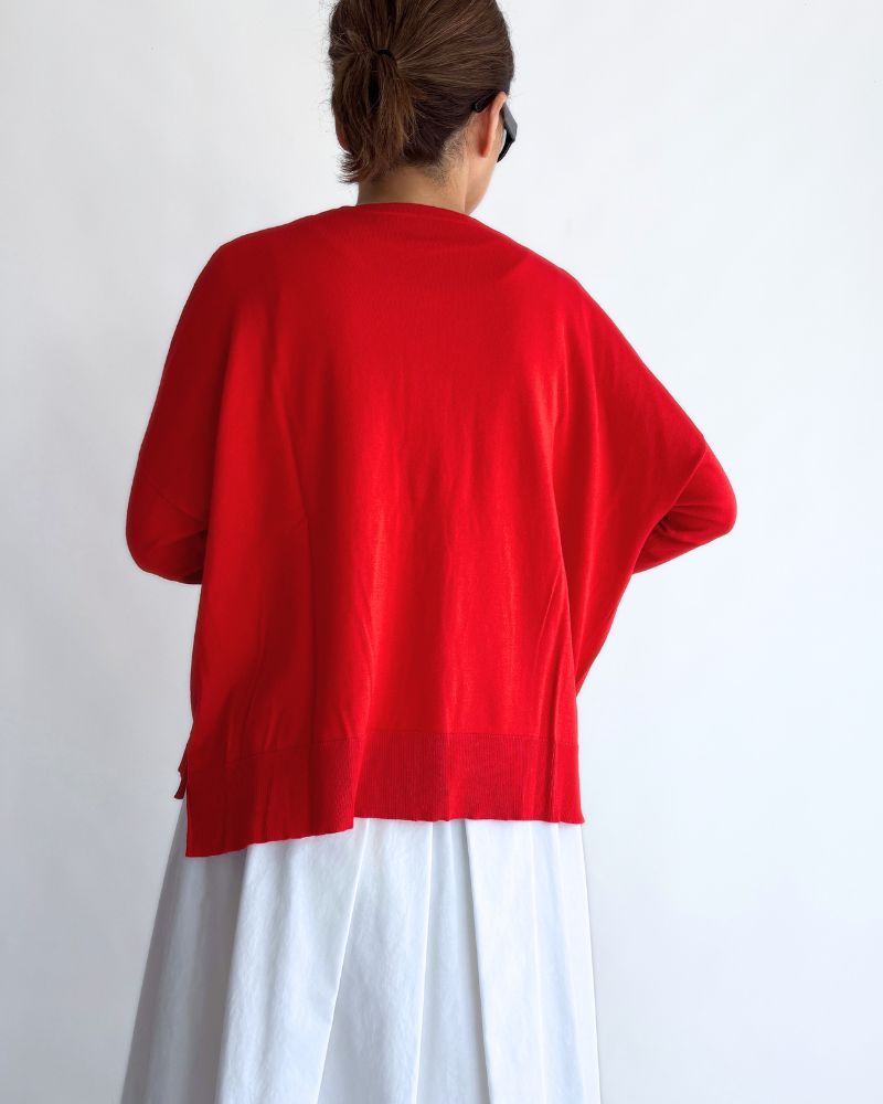 5COLOR 2WAY Cardigan in Vermilion