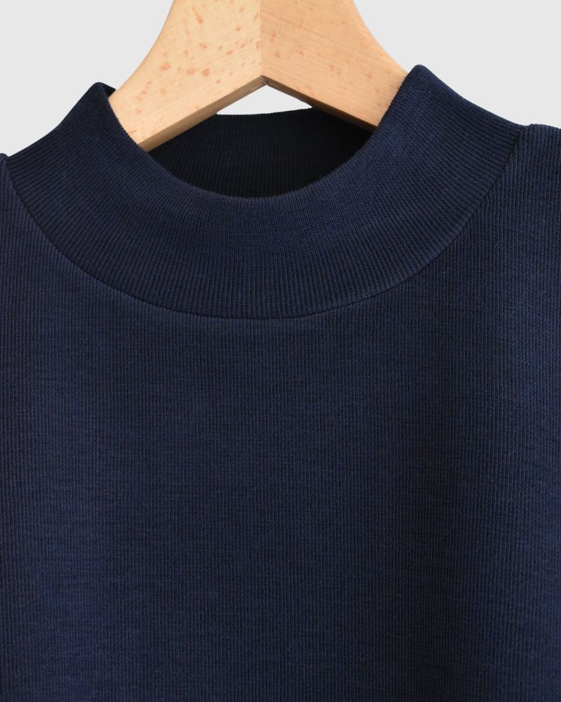Knit combination top 'JOHA' in Navy