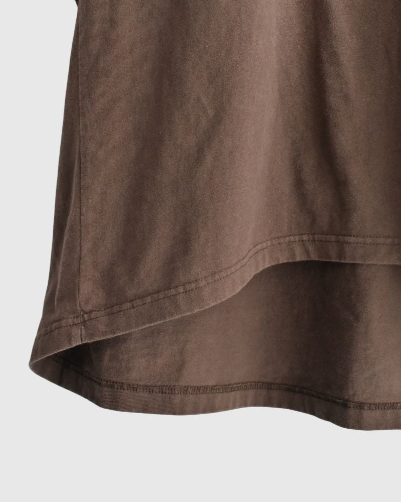 Vintage-style Tyrolean Tape Sleeveless T-shirt in Brown