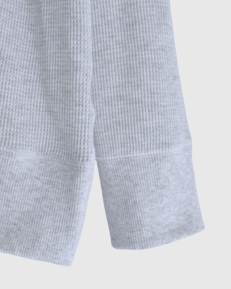 Waffle Long Sleeve Tee in OatmealGray