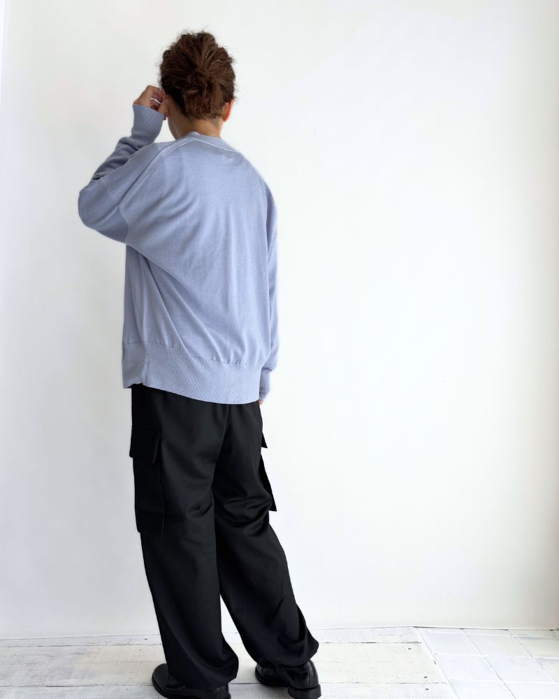 Merino Daddy Cardigan in Lavender