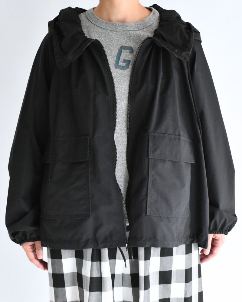 Oversized Hooded Jacket in Black