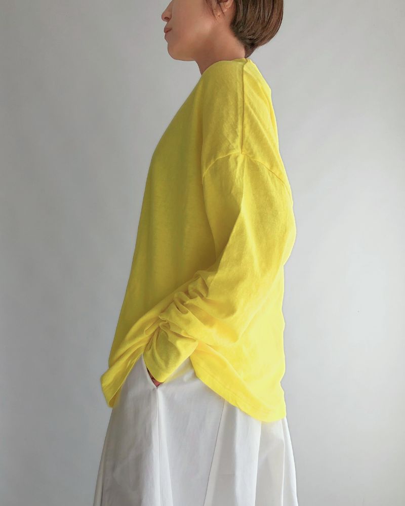 Jersey Loose Pullover in Yellow