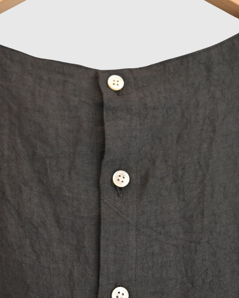 2-Way Sleeveless Blouse (Linen) in Brown
