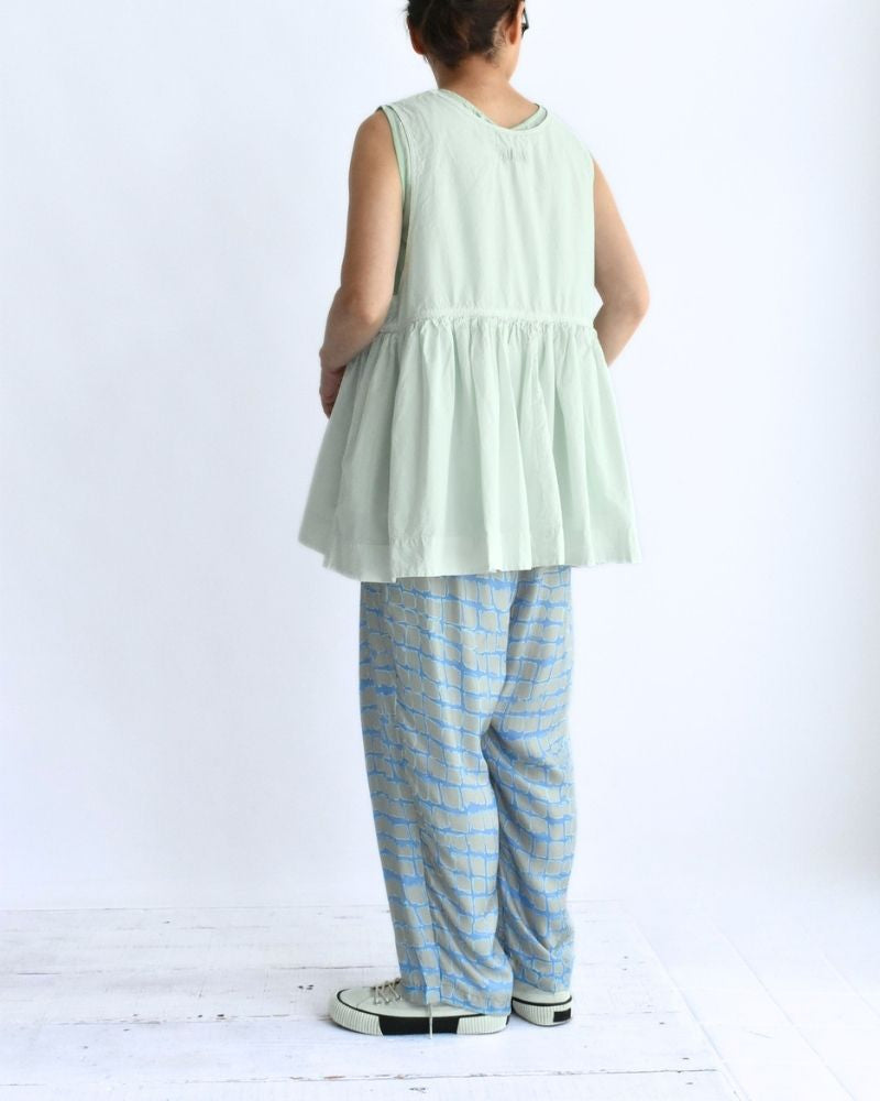 Sleeveless Gathered Top in MintGreen