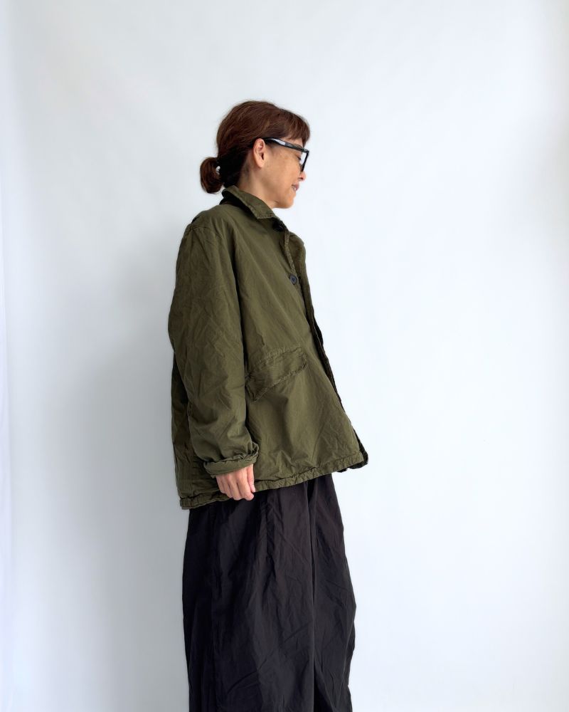 Garment Dye Short Coat in Khaki