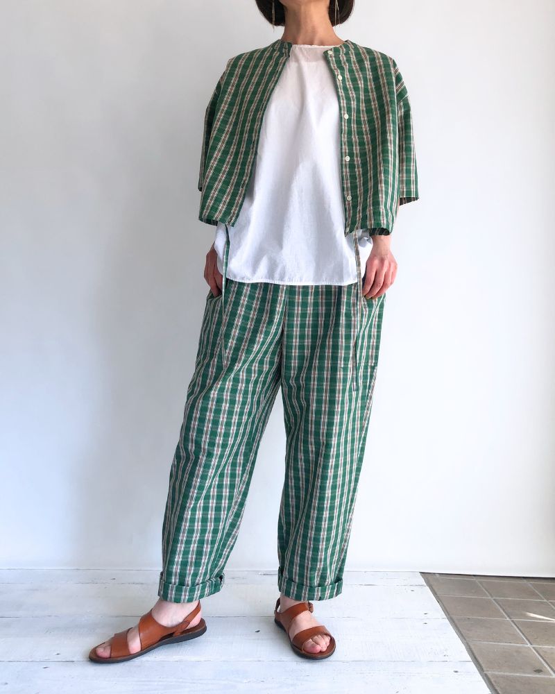 BITTERSWEET-W Easy Pants in GreenCheck