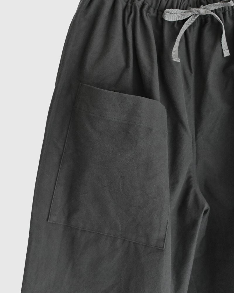 Asymmetrical Baker Pants (Moleskin)  in Dark Gray