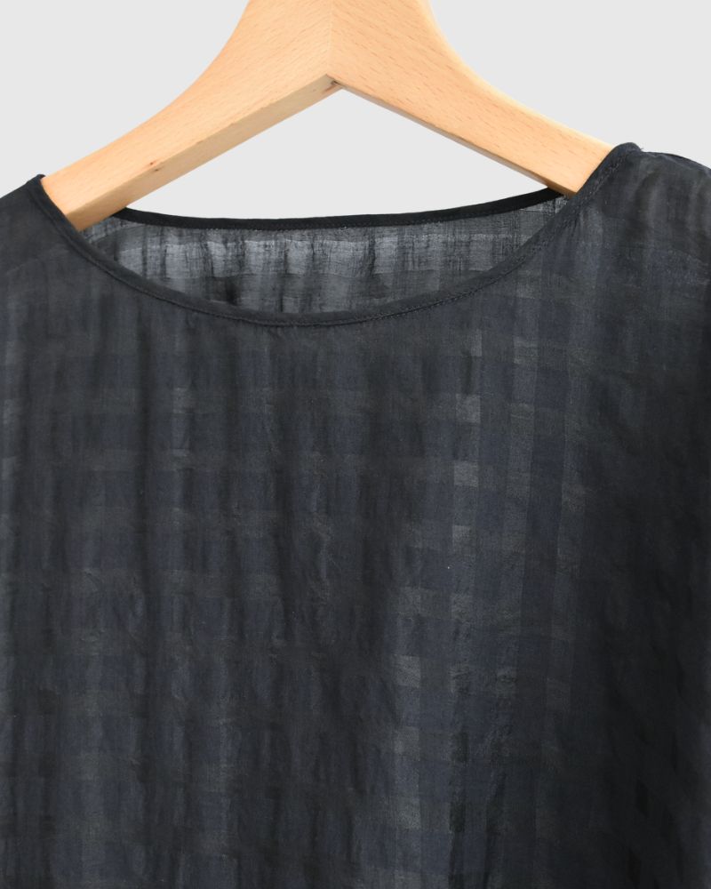 Drop Shoulder Smock in Black