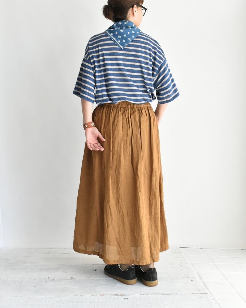 French Linen Skirt in Camel