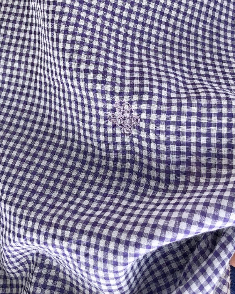 DROP SHOULDER SMOCK in OffWhite/Purple