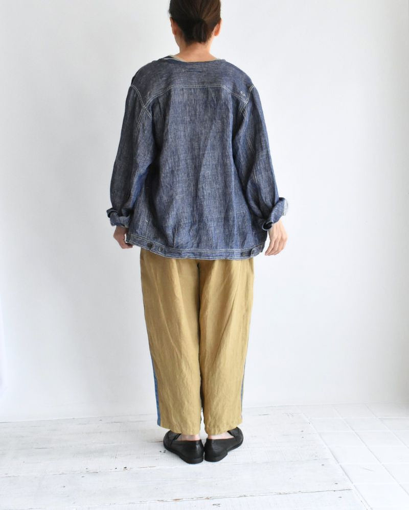 Side Line Kung Fu Pants in Brown Beige