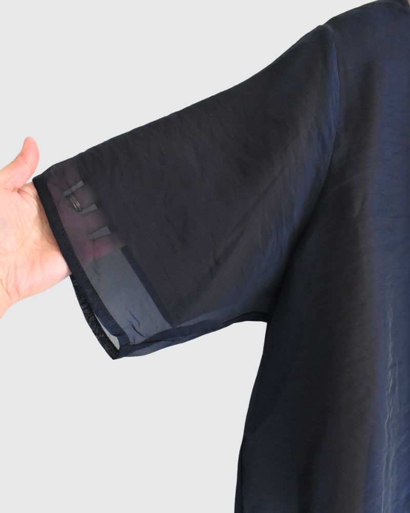 Sheer Layered Top ‘SAN’ in Navy