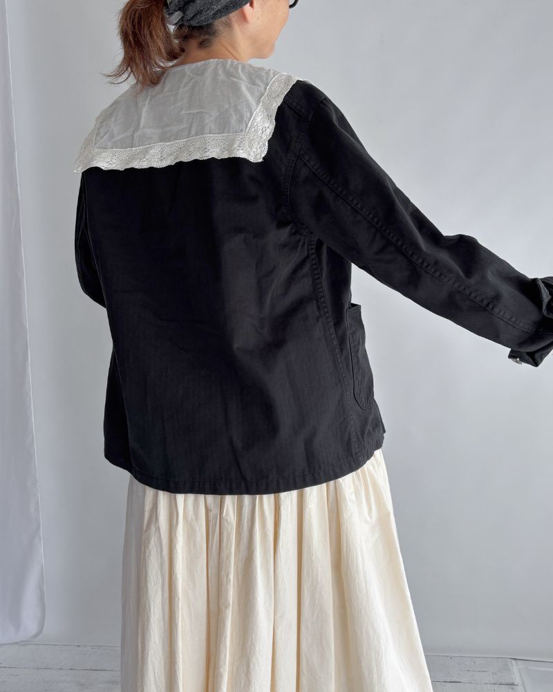 ARMY Herringbone Jacket in Black