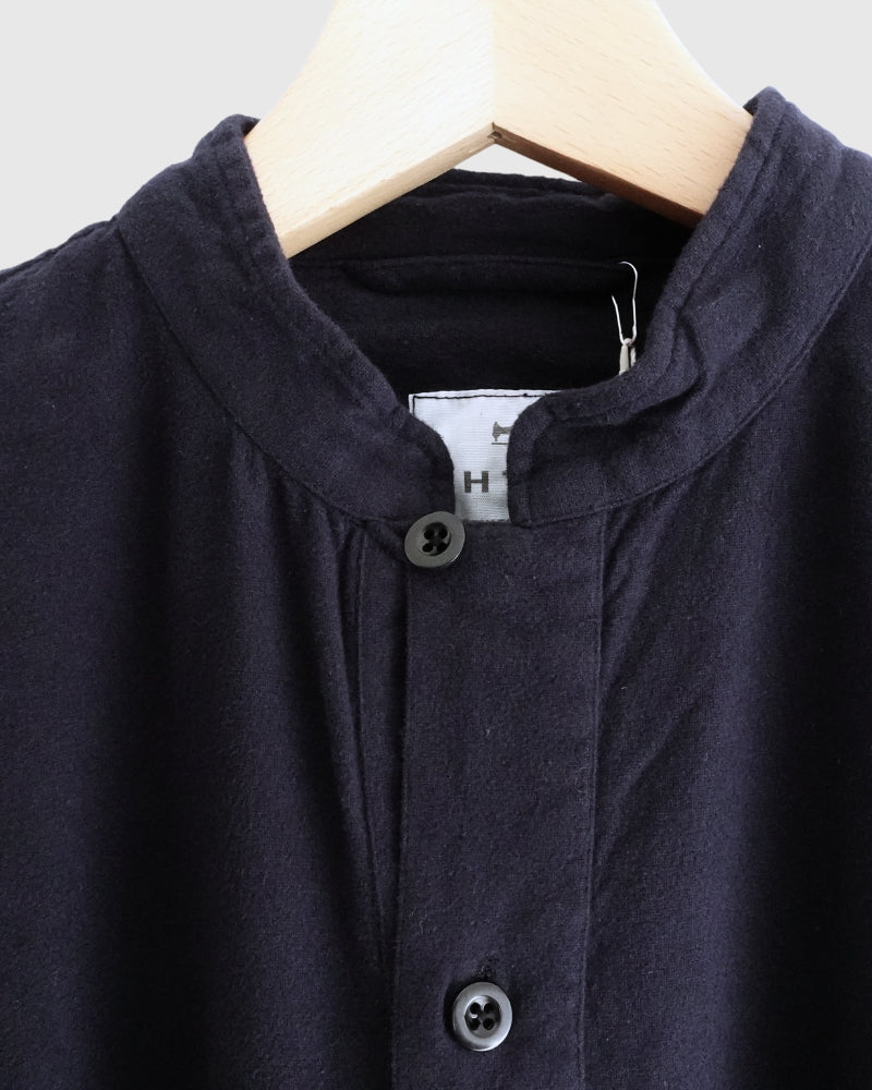 Stand Collar Shirt in Marine