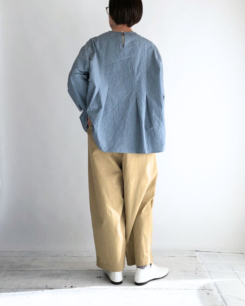 Tucked Blouse in GrayishBlue