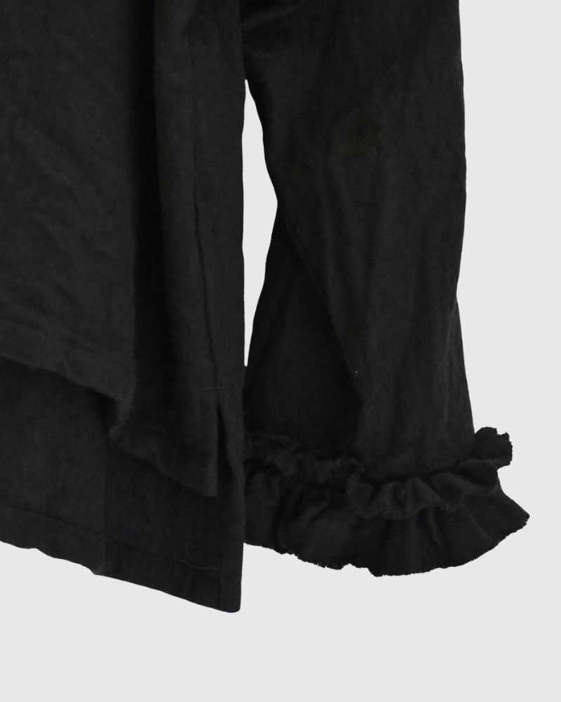 Wool Box Pullover in Black