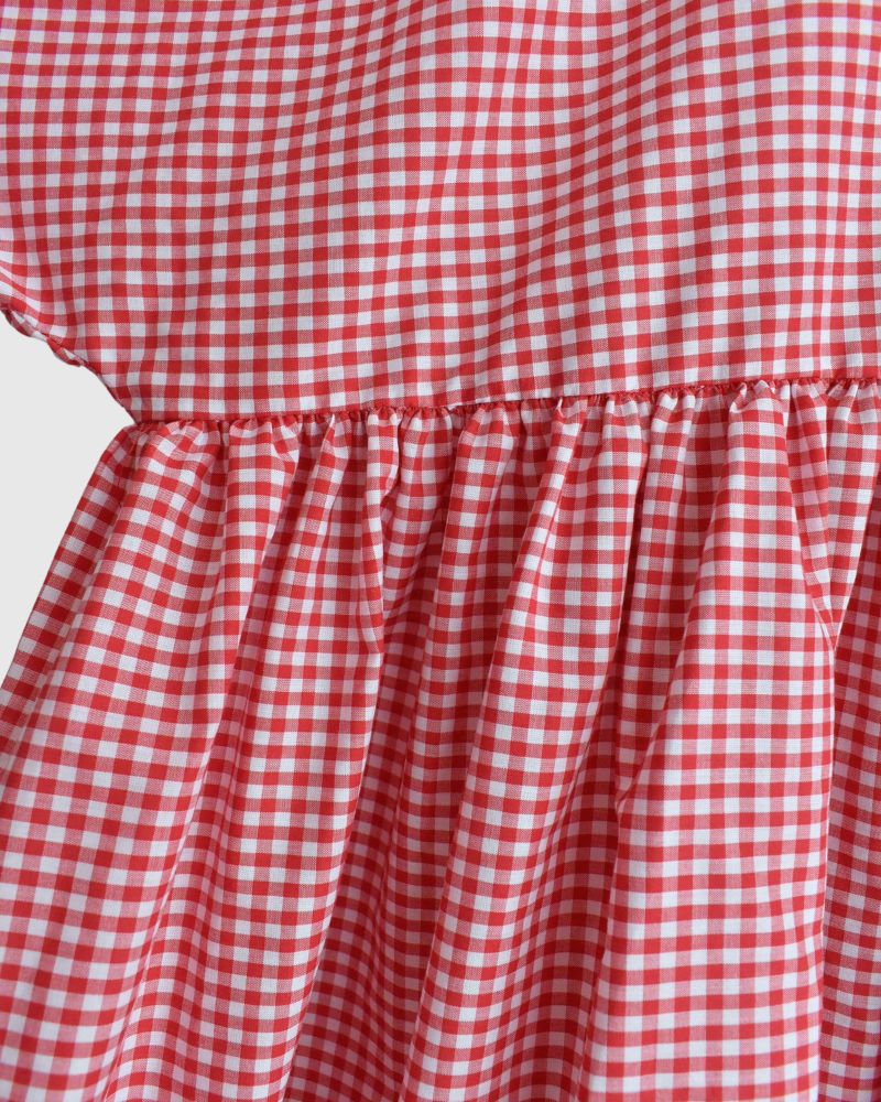 Ruffle Dress in RedGingham