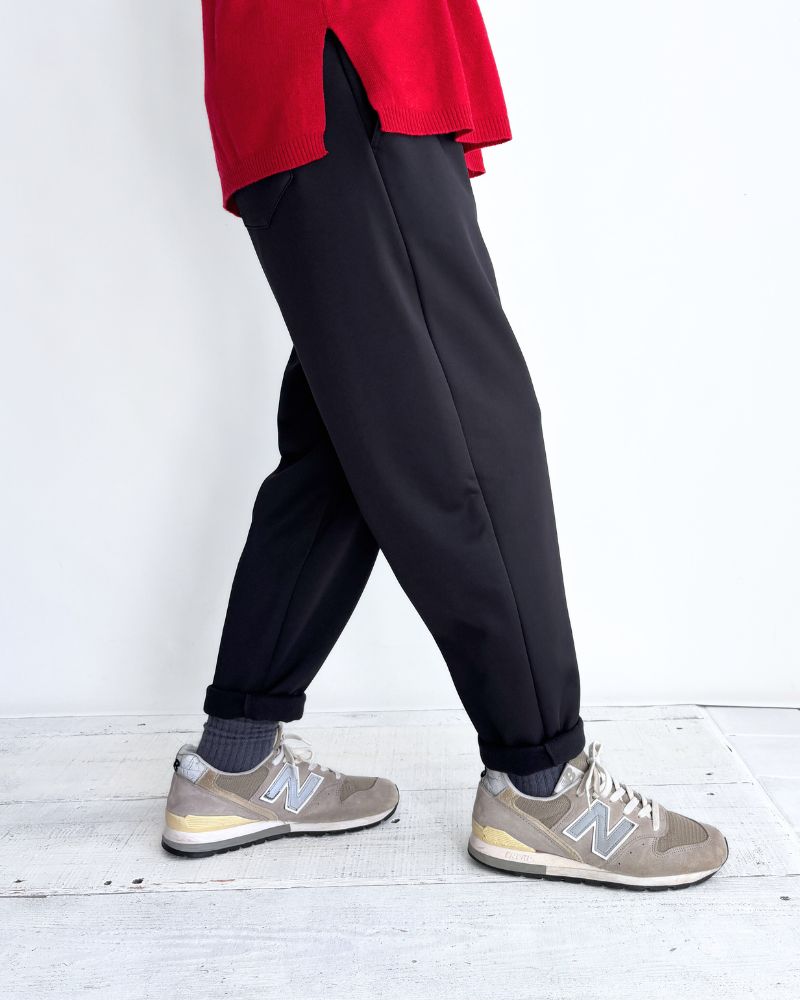 Fleece-lined poncho jodhpurs trousers 'RUNKY' in Black