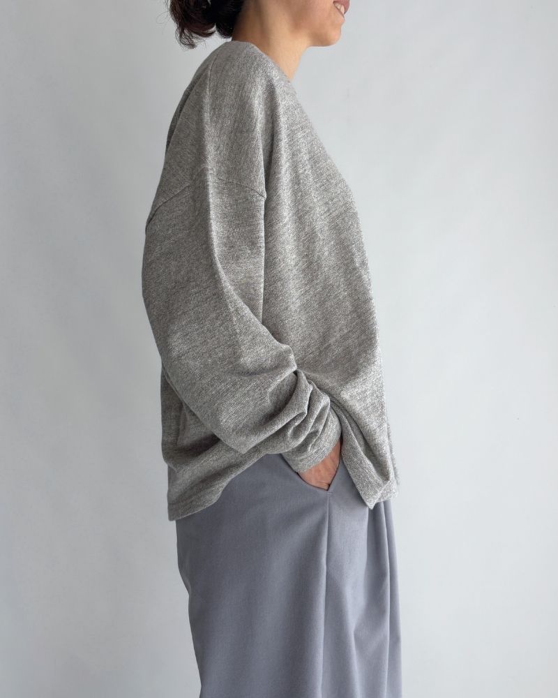 Jersey loose pullover in Gray