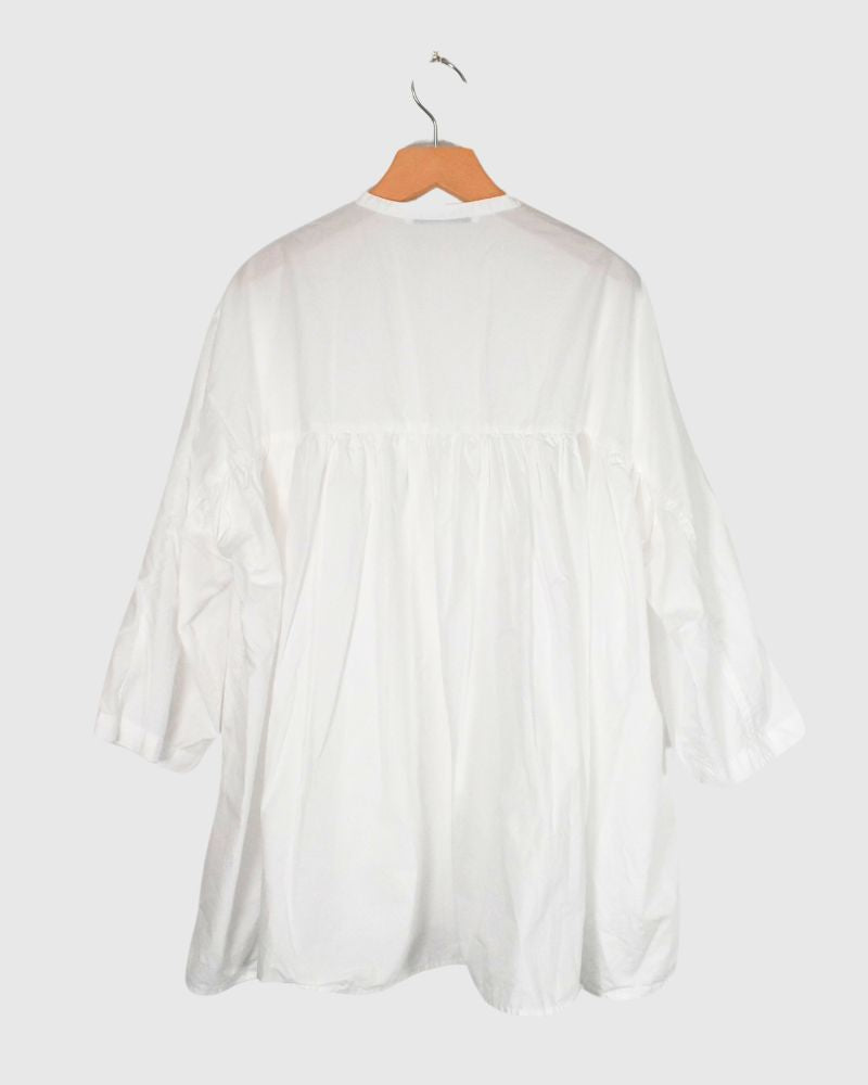 Gathered blouse in White