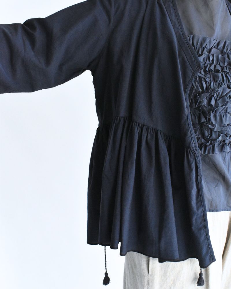 Handwoven Cotton Hakeme Cache-coeur in DarkNavy