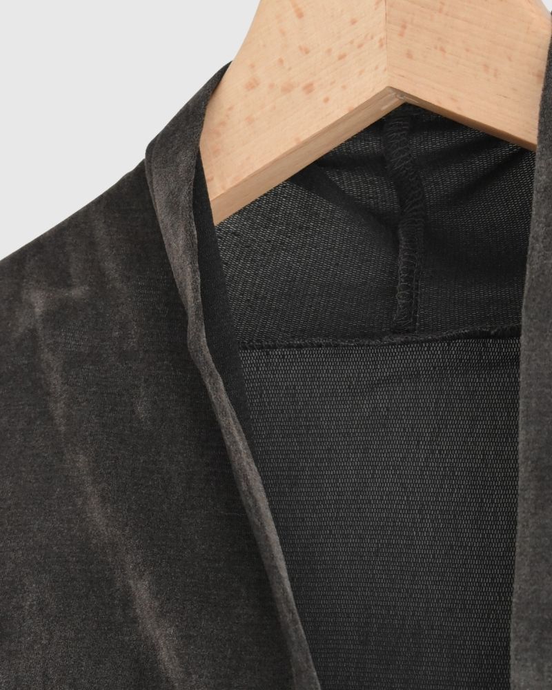 TULLE FLOCKY Cardigan in DarkBrown