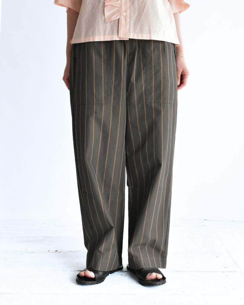 HARBY-W Easy Pants in Brown Stripe