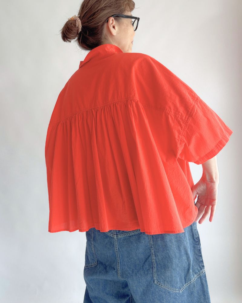 Organic Georgette Shirt in Red