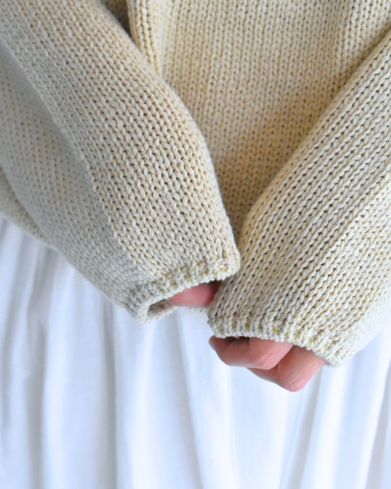 Raglan Pullover Knit in Ivory