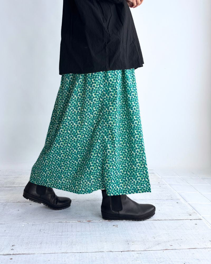 LIBERTY Print Skirt in GreenFlower