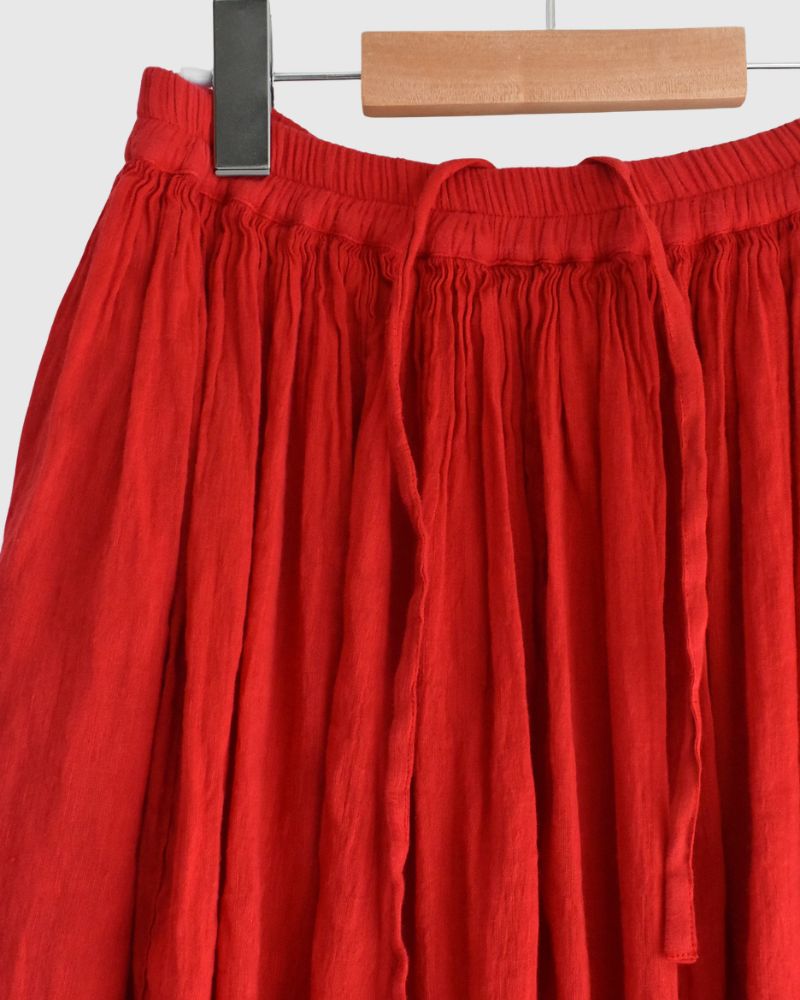 GATHERED SKIRT in DeepRed