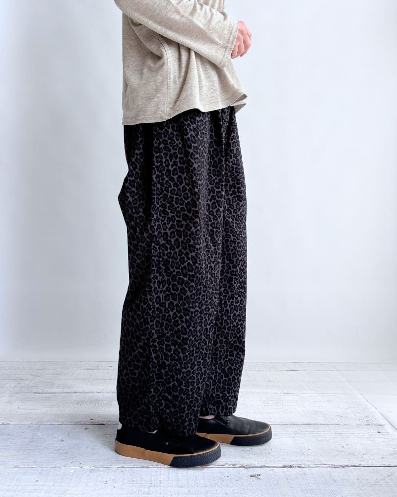 LEOPARD KUNG FU PANTS in BlackLeopard