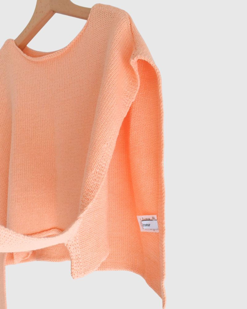 Ribbon knit vest in Pink
