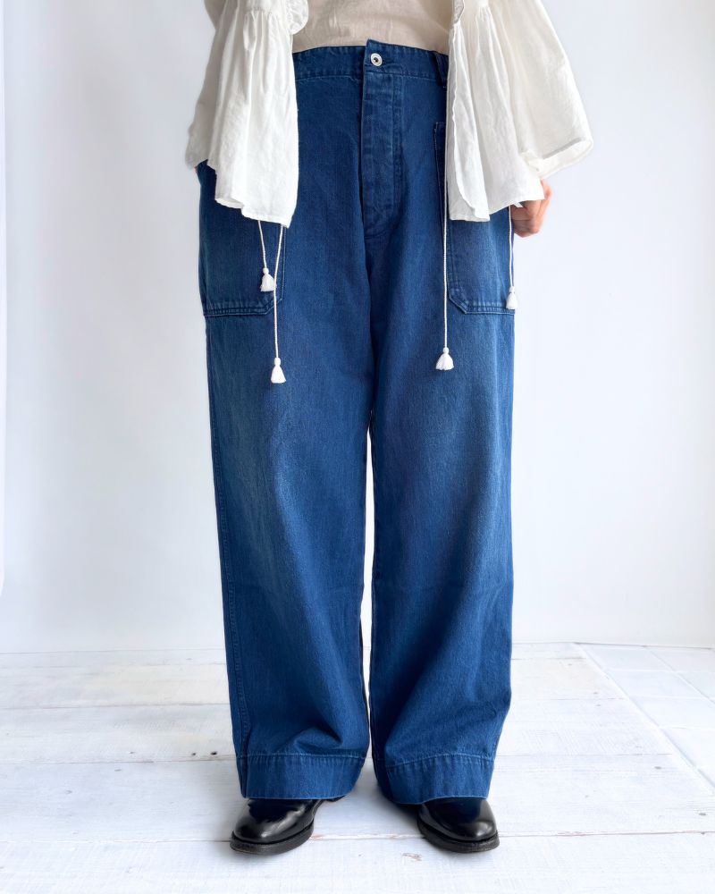 Denim Utility Pants in BlueIndigo