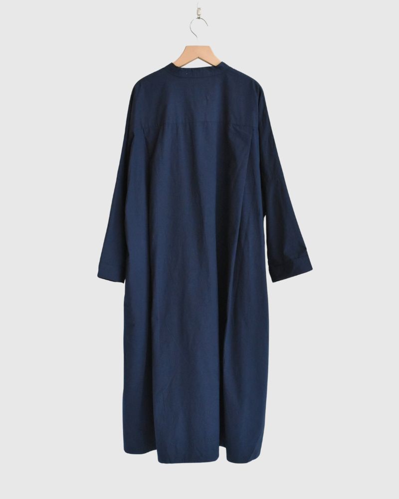 Henley Neck Dress in Navy