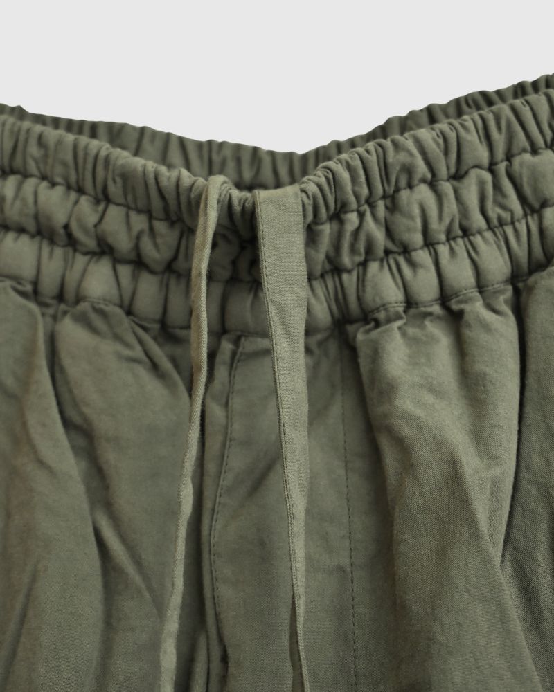 40s ORGANIC POPLIN (OVERDYE) EASY PANTS in ArrasGreen