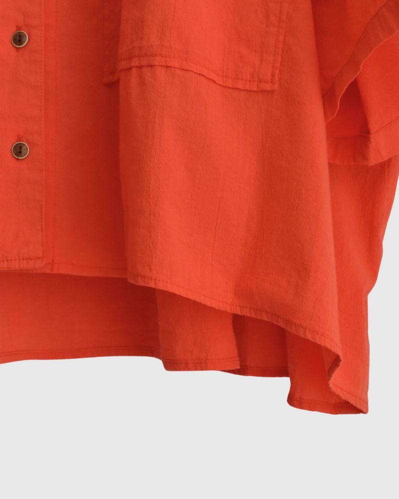 Organic Georgette Shirt in Red
