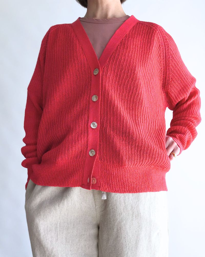 JAPAN WHOLEGARMENT Cardigan in Red