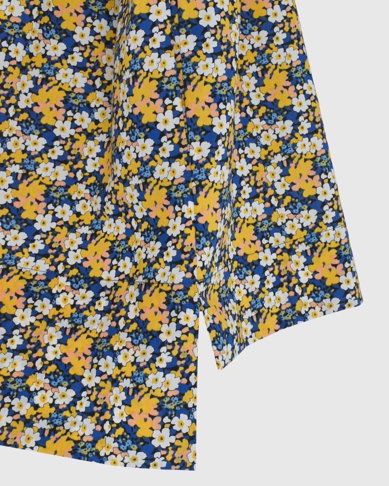 Boat neck blouse (LIBERTY)  in Yellow