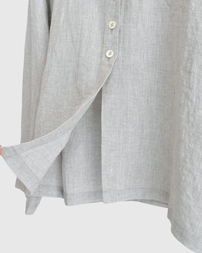 Hoodie Shirt (LINEN) in Natural