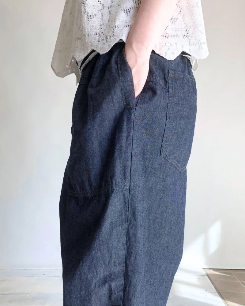 6.3oz Denim Dungaree Full Pants in Indigo