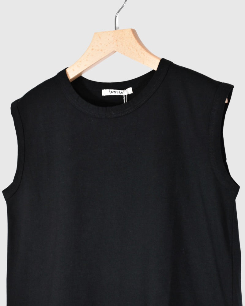 Supre Cotton Jersey Round Hem Tank Top in Black