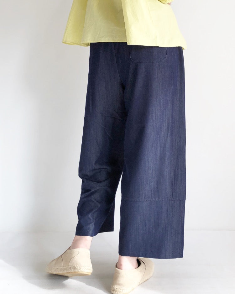 CHAMBRAY DESIGN PANTS 'MICK'　in One Wash