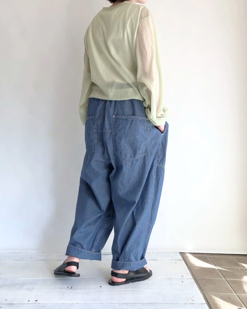 6.3oz Denim Dungaree Full Pants in Blue