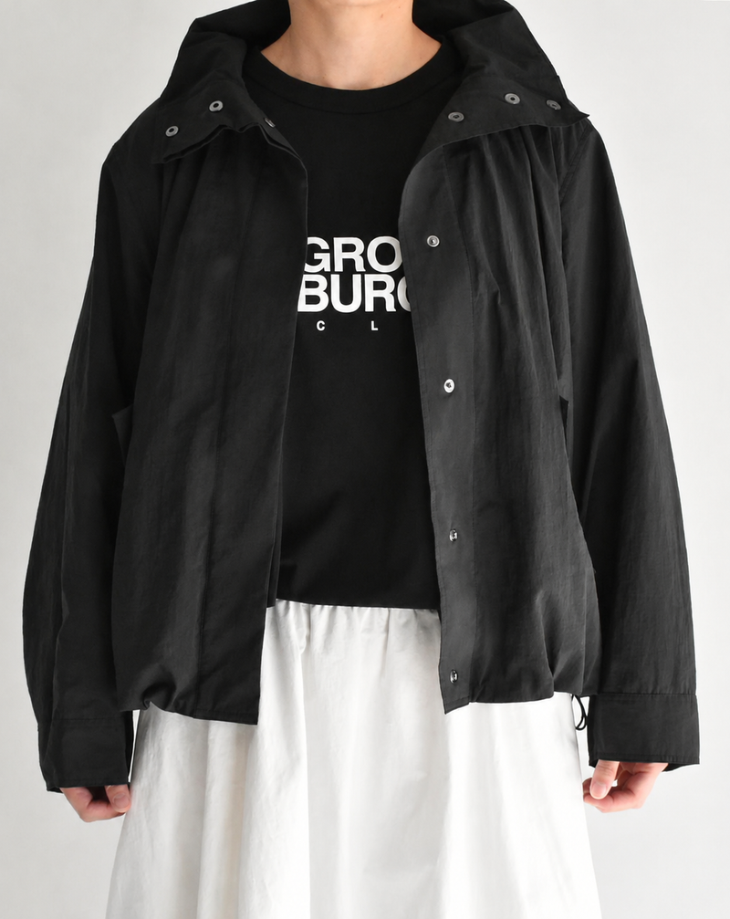 Funnel Neck Jacket in Black